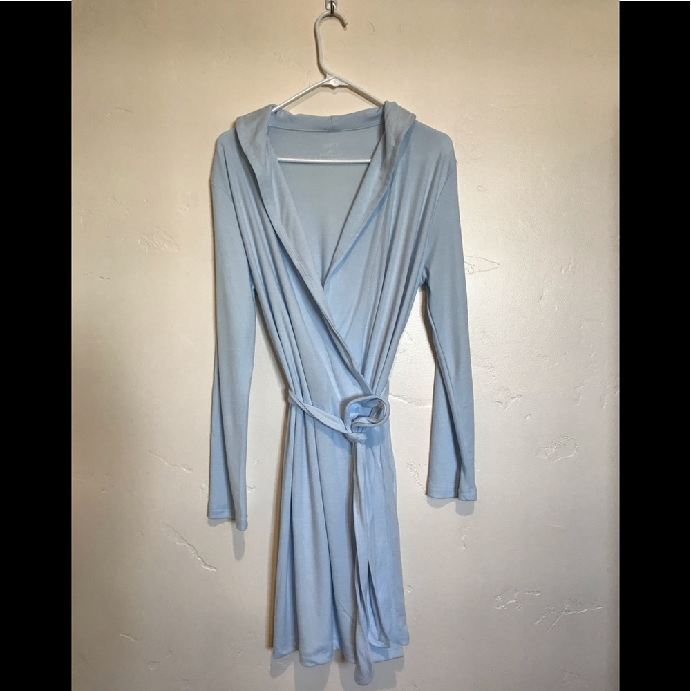 Blue bath robe